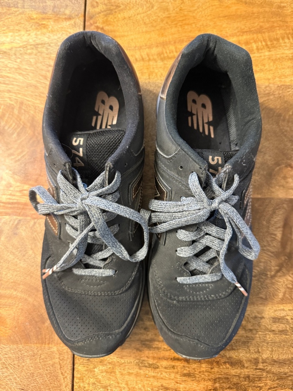 New Balance Black and Gray 574 Casual Sneakers